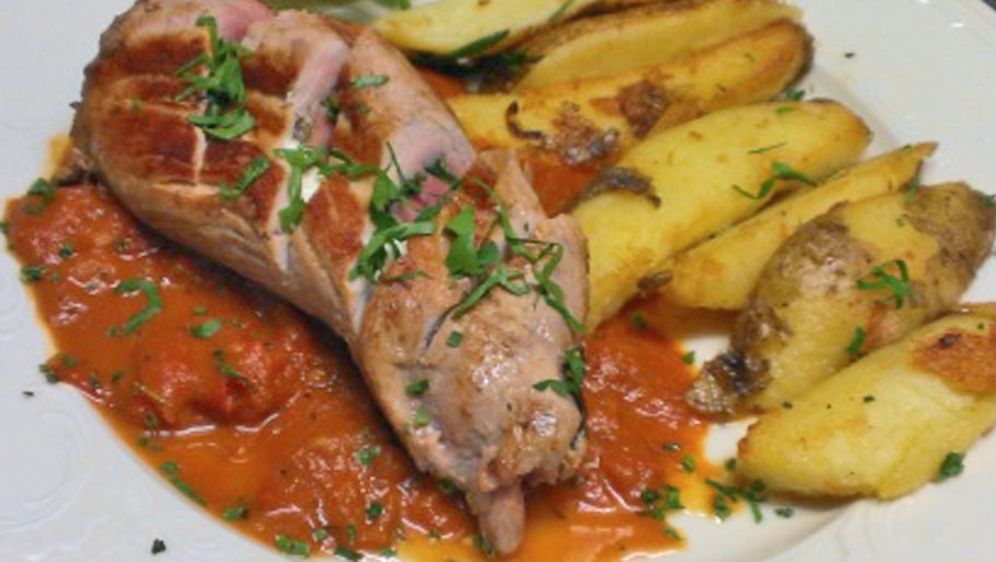 planeninlin: Schweinefilet mit spinat