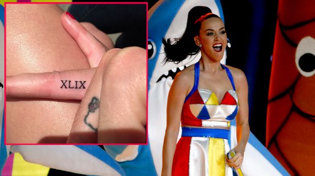 Katy Perry verewigt "Super Bowl 2015" auf Haut: Von der 