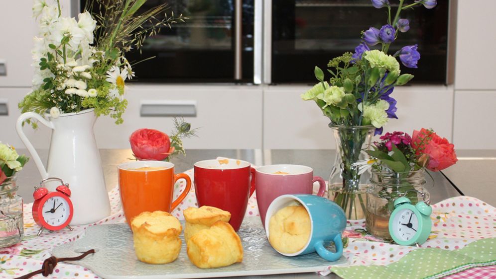 Quarksoufflés im Glas