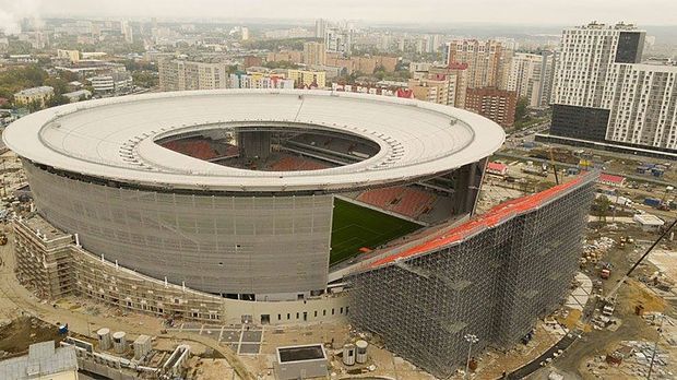 Russland Stadion Tribüne Außerhalb