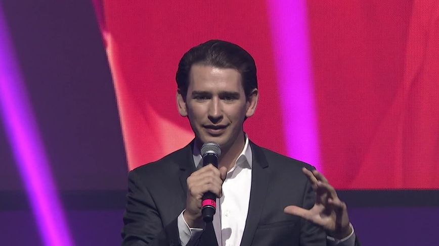 Sebastian Kurz at the 4GAMECHANGER Festival