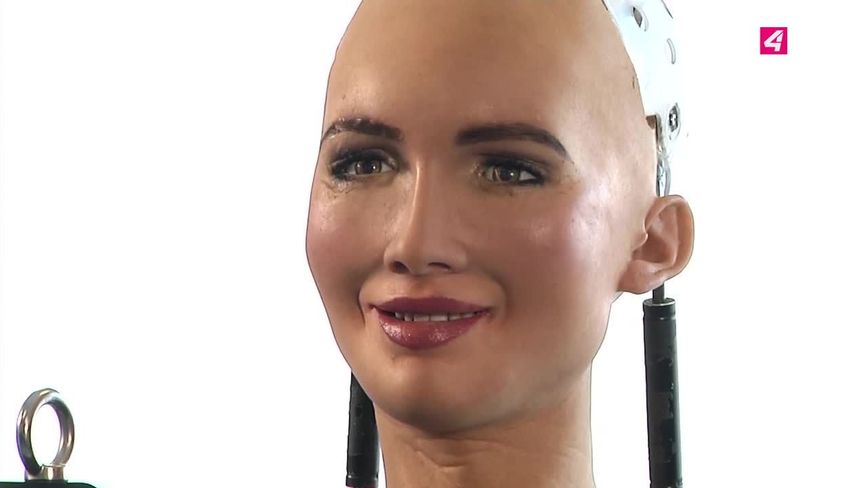 Sophia Robot beim 4GAMECHANGERS-Festival