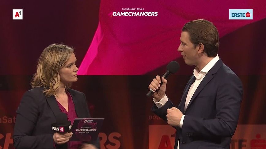 Federal Chancellor Sebastian Kurz at the 4GAMECHANGERS Festival